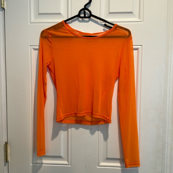 NWT Orange Mesh Long Sleeve - Picture 10 of 11